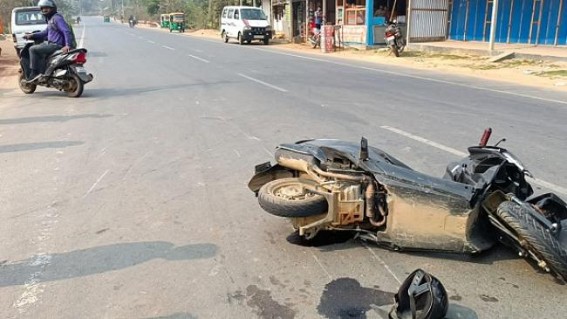 2 seriously injured in Collision of Scooter and Bike in Udaipur 2 seriously injured in Collision of Scooter and Bike in Udaipur